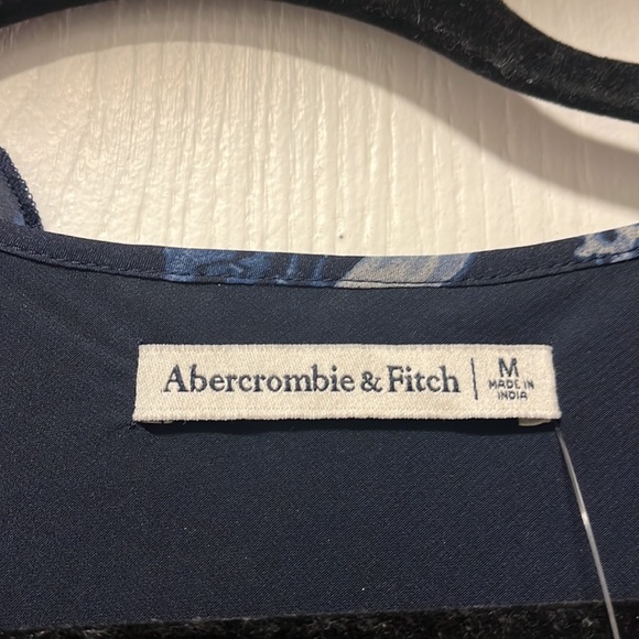 Navy Floral Abercrombie and Fitch Long Sleeve Dress - Picture 9 of 12